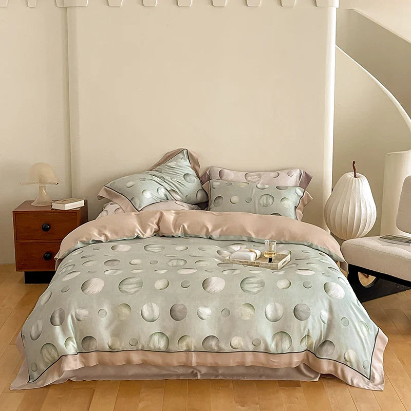 Afralia™ Egyptian Cotton Bedding Set Queen King Ru Double, Quilt Cover Sheet Pillowcase