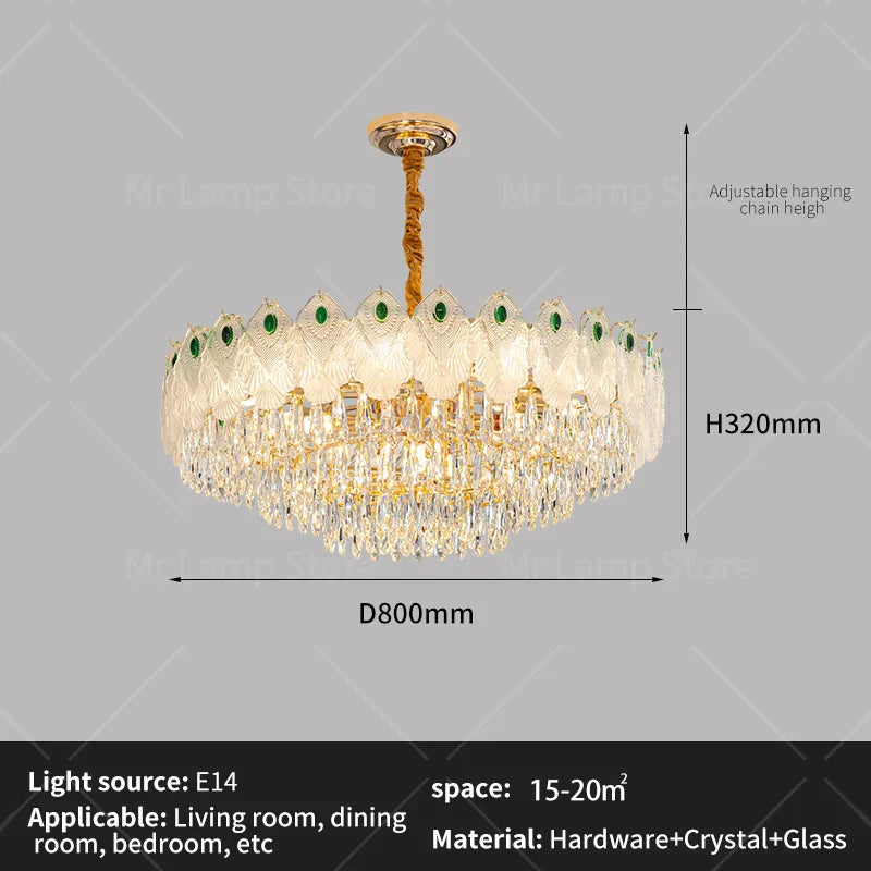 Afralia™ Crystal Chandelier Light Luxury Living Room French 2024 New Zhongshan Lamps