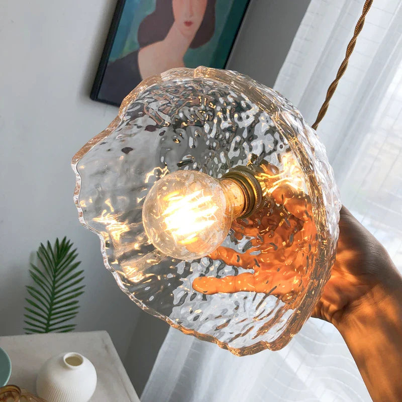 Afralia™ Nordic Green Glass LED Hanging Lamp Indoor Lighting Pendant Light