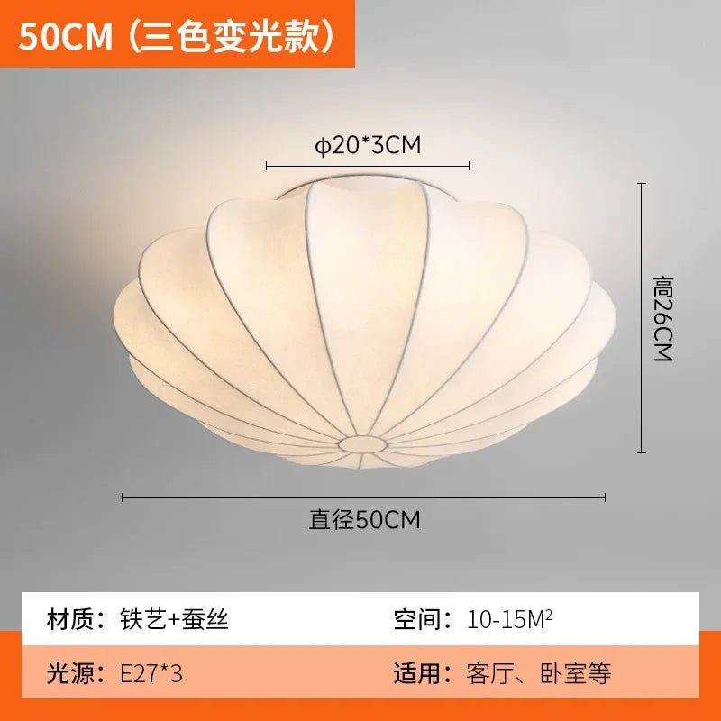 Afralia™ Silk Ceiling Lamp Downlight for Living Dining Bedroom