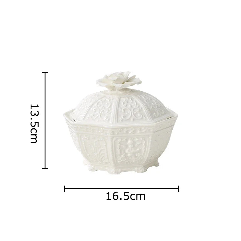 Afralia™ Rose Floral Ceramic Cup&Saucer Set for Elegant Dining and Coffee Enjoyment