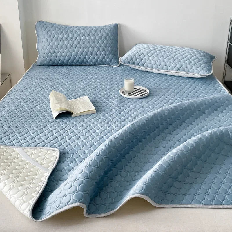 Afralia™ Cooling Mat & Pillowcase Set - Soft Summer Pad for Bed, Single/Double/Queen Sizes