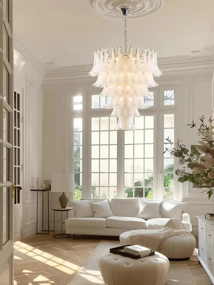 Afralia™ French Style Glass Chandelier for Living Room Decoration
