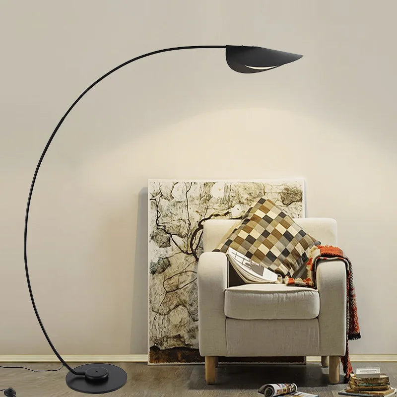 Afralia™ Parabola LED Floor Lamp for Living Room Study Bedroom