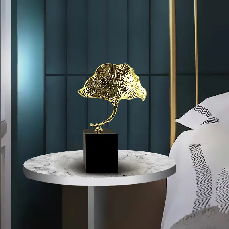 Afralia™ Ginkgo Leaf Metal Sculpture Home Decor Accent