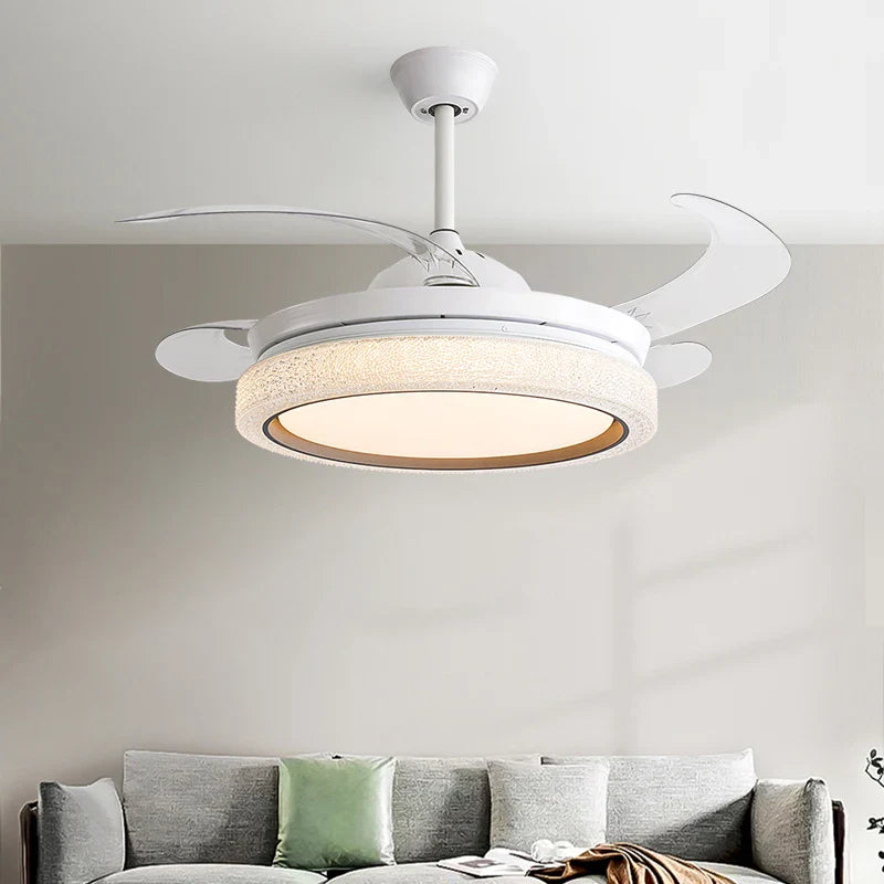 Afralia™ Invisible Chandelier LED Ceiling Fan with Light: High-Quality & Wholesale Price