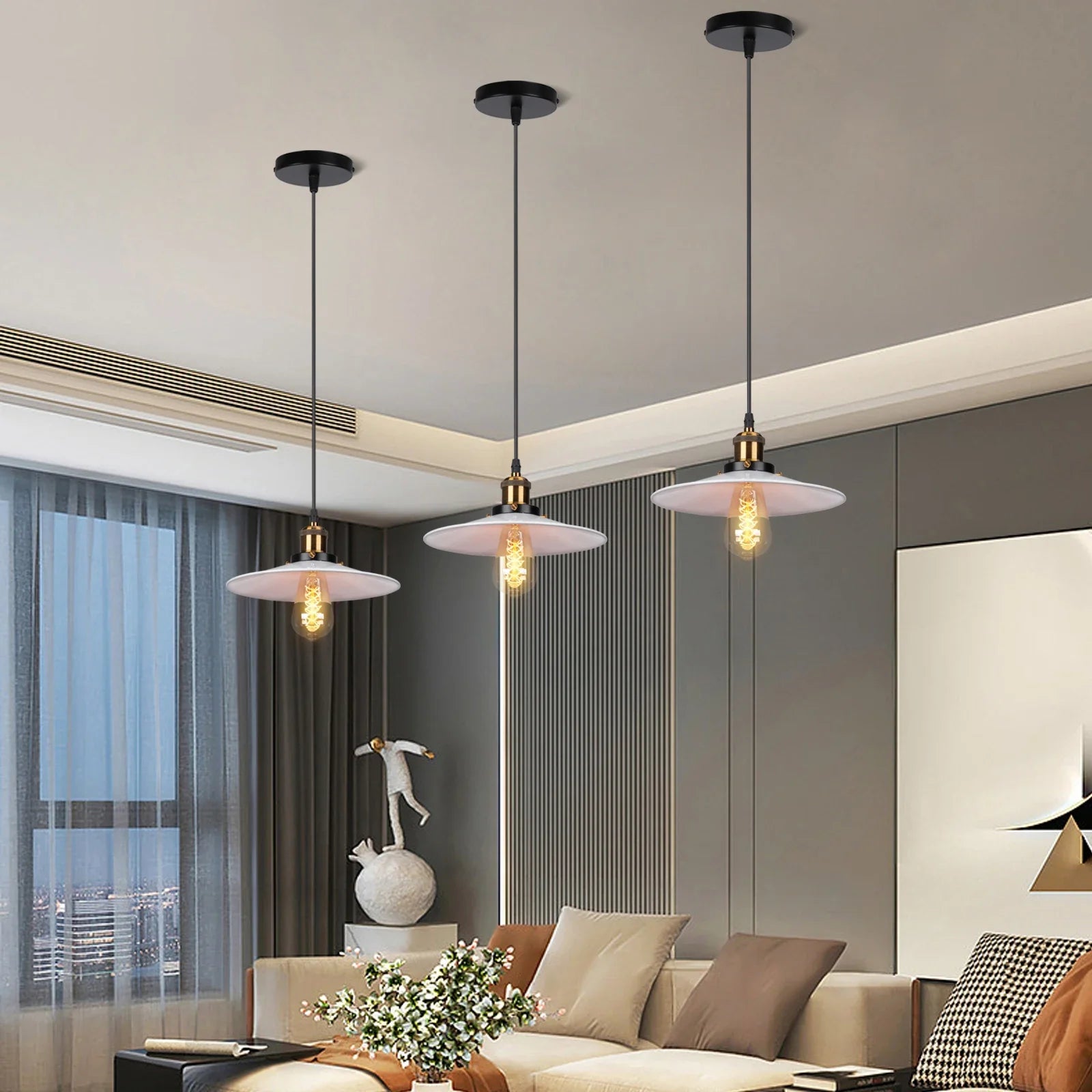Afralia™ Retro Pendant Lights: Industrial Living Room Hanging Lamp Luminaire Vintage Lighting