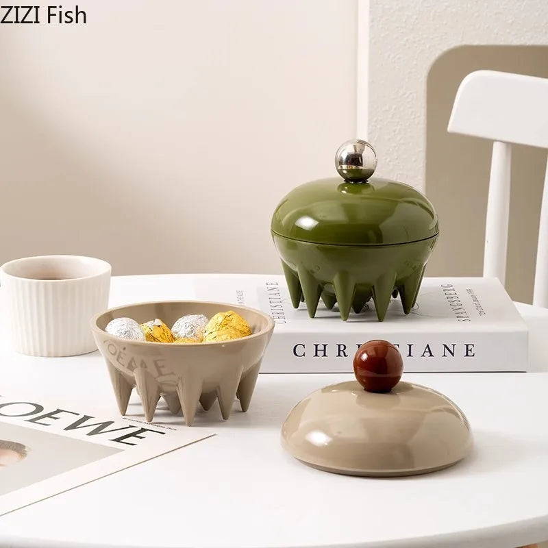 Afralia™ Octopus Ceramic Fruit Bowl & Storage Jar with Lids