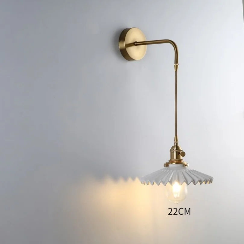 Afralia™ Modern Glass Wall Lights for Bedroom Hallway Bathroom Decoration Lighting