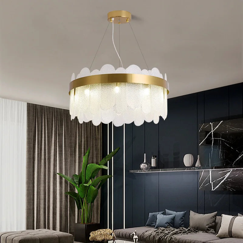 Afralia™ LED Crystal Chandelier Pendant Light for Living Room & Restaurant