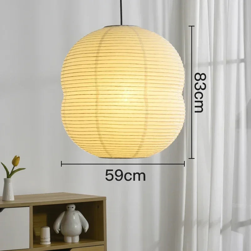 Afralia™ Rice Paper Pendant Lights for Living Room Decor - LED E27 Ceiling Lamps