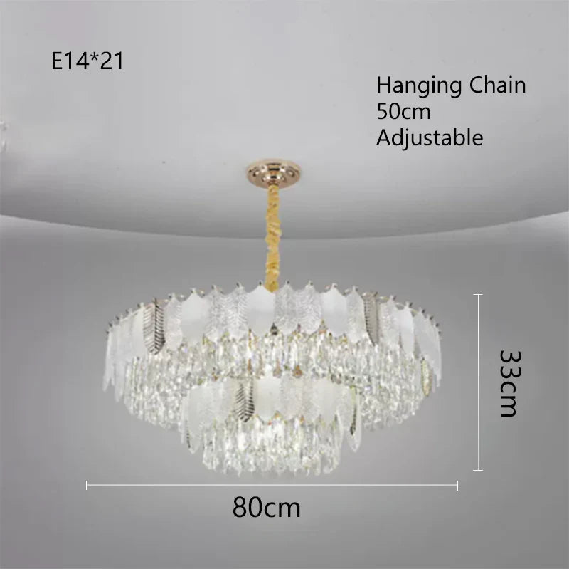 Afralia™ Crystal Indoor Chandelier: Postmodern LED Suspension Lamps for Luxe Living Room Decor