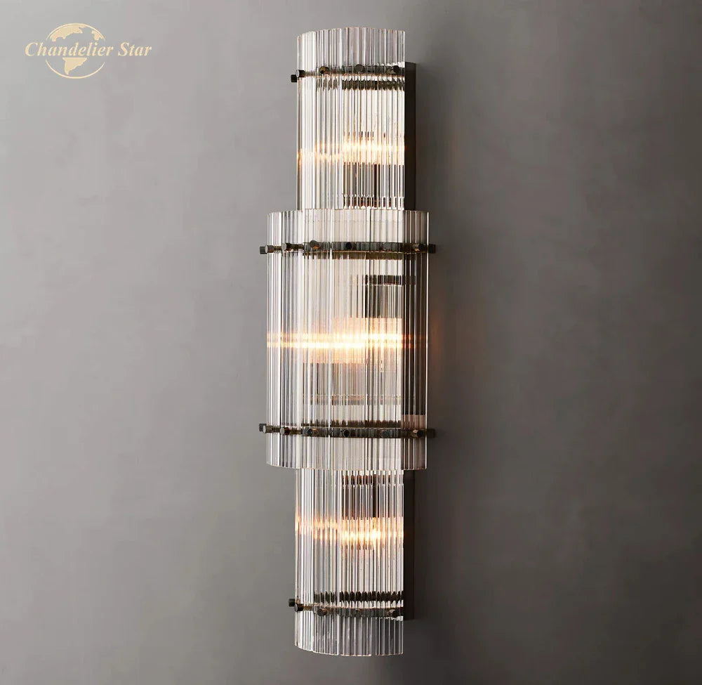 Afralia™ LED Glass San Marco Round Wall Lamp for Living Room Bedroom Bathroom Decor