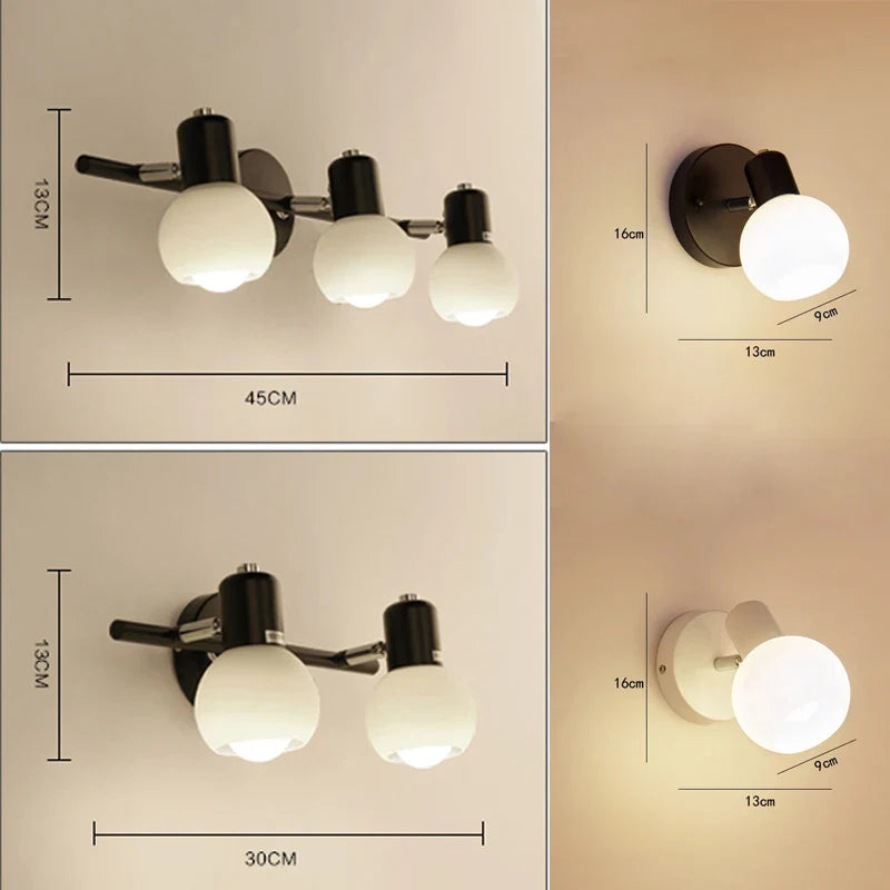 Afralia™ Rotatable Bathroom Mirror Light Wall Sconces, Modern LED Fixtures for Home Decor.