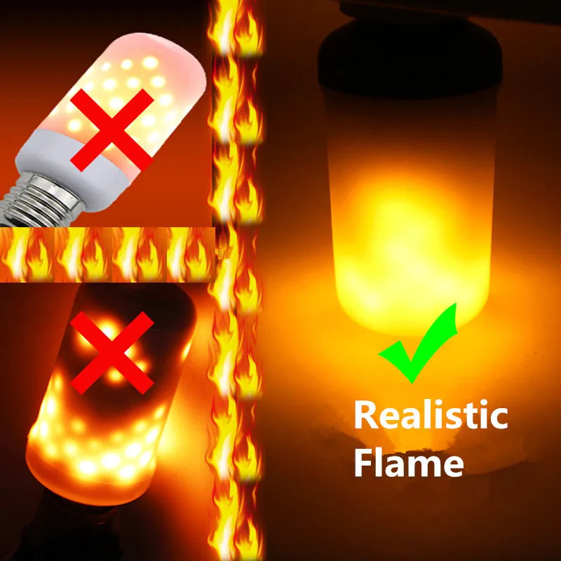 Afralia™ LED Flame Light Bulb 4 Modes Party Flame Effect Light for KTV Festival Garden Decor