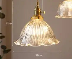 Afralia™ Blue Glass Pendant Lights for Bedroom Dinning Living Room