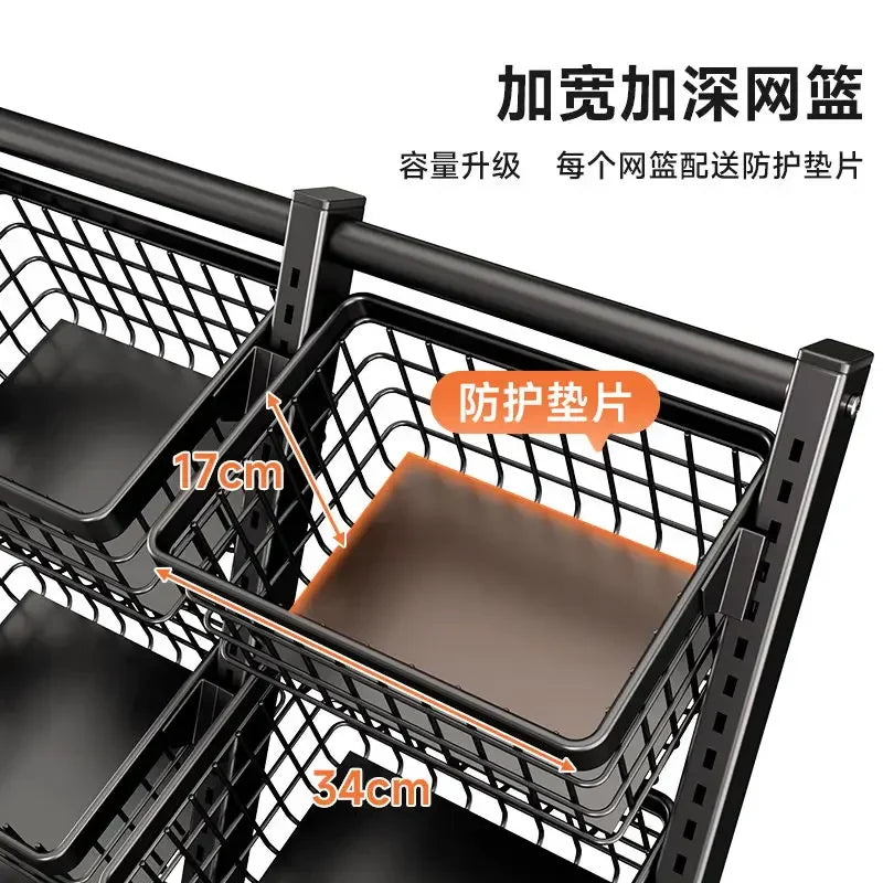 Afralia™ Rotating Vegetable Storage Basket: Strong Load Capacity, Floor-to-Ceiling, Easy to Use