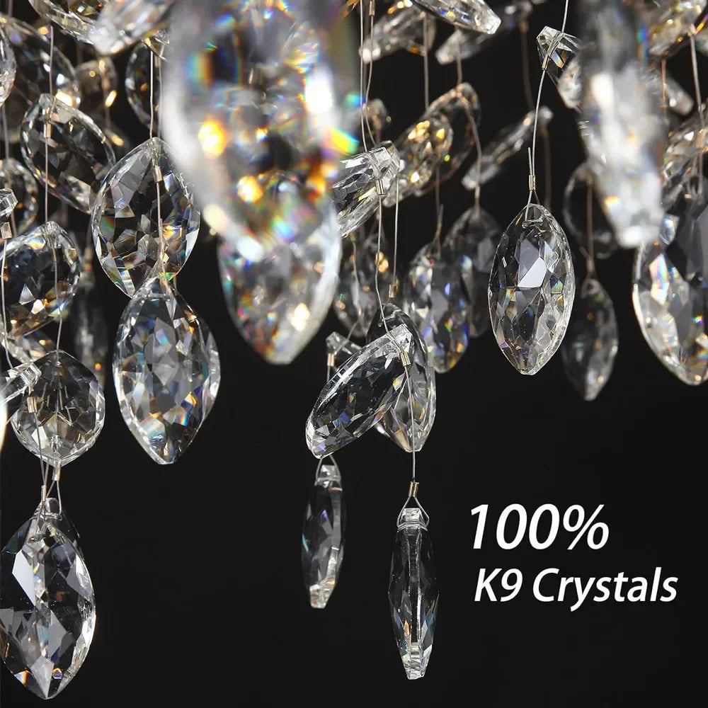 Afralia™ Crystal Suspension Pendant Light: Elegant Chandelier for Dining Room, Living Room, Kitchen