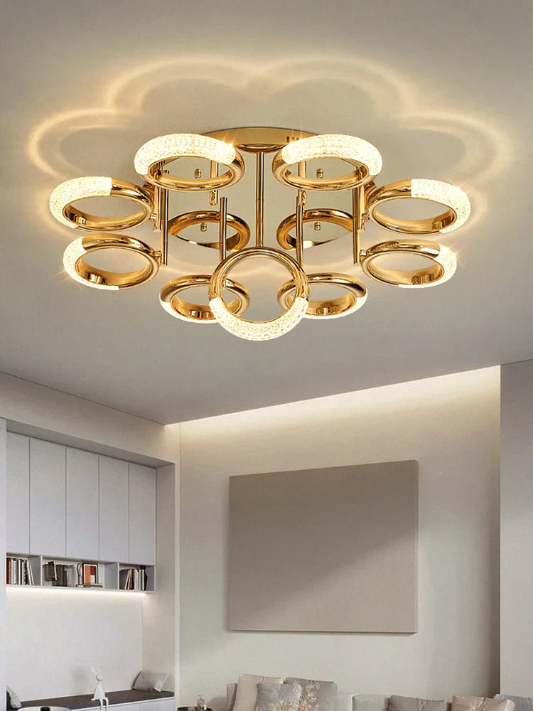 Afralia™ Circle Ring LED Ceiling Light - Modern Minimalist Luxury Acrylic Bedroom Lighting Fixtures