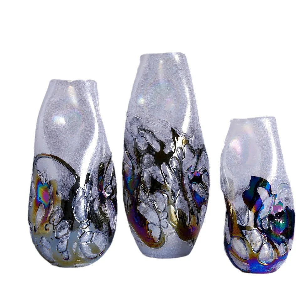 Afralia™ Gradient Glass Vase for Home Decor and Floral Arrangements