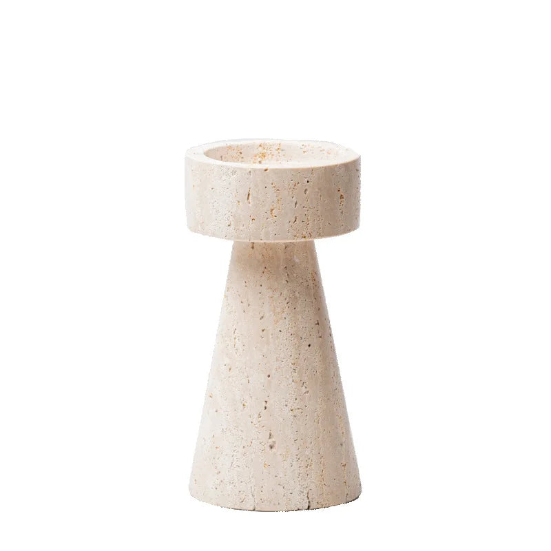 Afralia™ Natural Stone Candle Holders - Elegant Centerpiece and Candlestick Set
