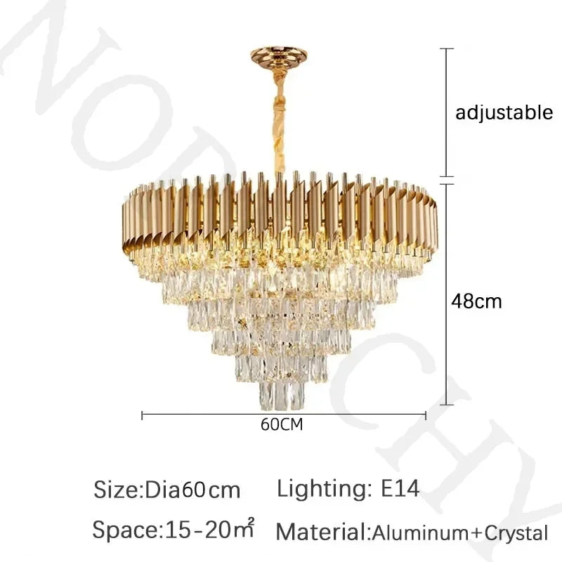 Afralia™ Modern Crystal Ceiling Chandelier LED Pendant Lamp for Home Decor Lighting
