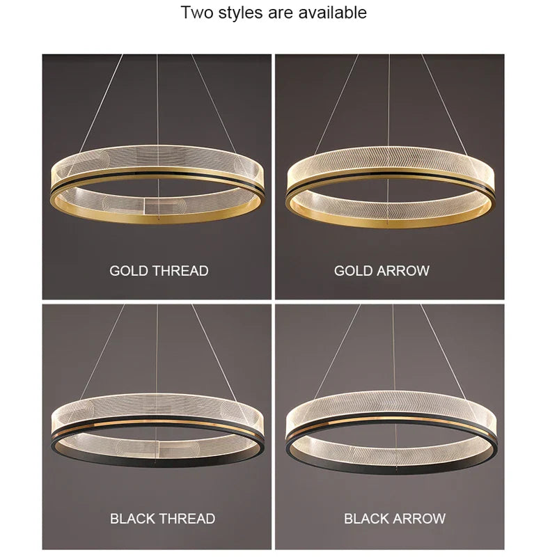 Afralia™ Black/Gold LED Pendant Lights | Modern Design for Home Lighting Decoration