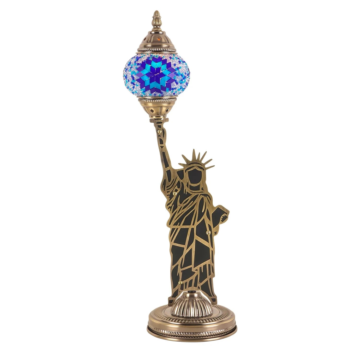 Afralia™ Lady Liberty Vintage Table Lamp LED E14 Classical Design