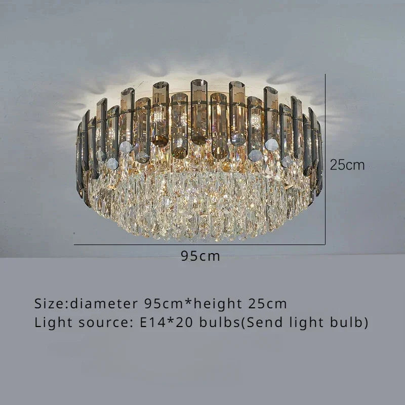 Afralia™ Gold Crystal Chandelier: Nordic Luxury Lighting for Living Room, Dining Room, Kitchen Island