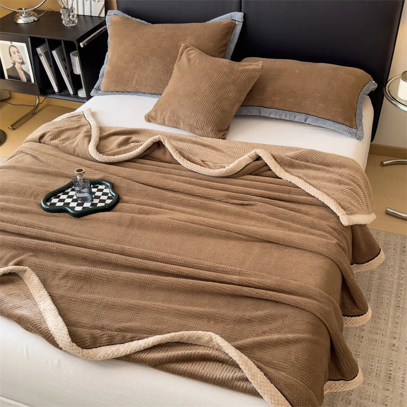 Afralia™ Soft Velvet Autumn Winter Sofa Blanket: Warmth, Comfort, and Style