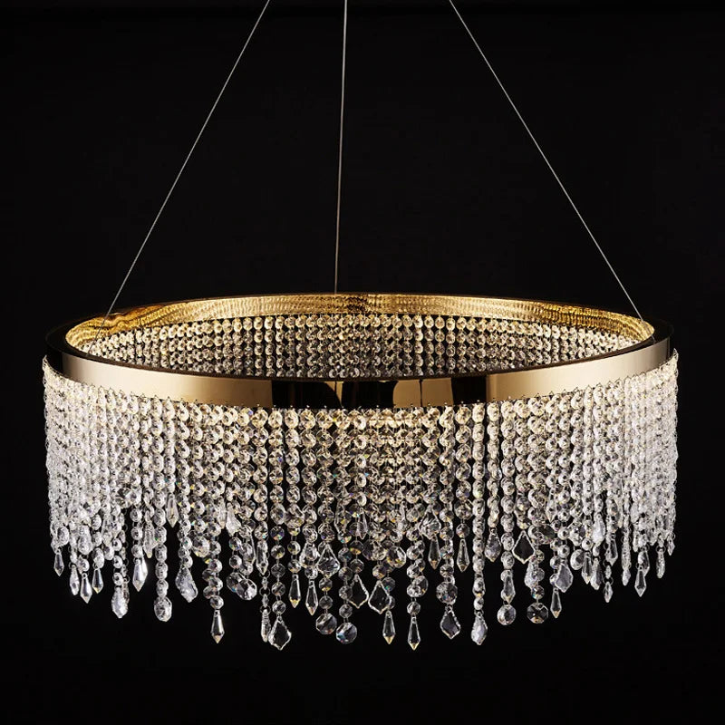Afralia™ Crystal Ceiling Chandelier Light Fixture for Elegant Home Dining.