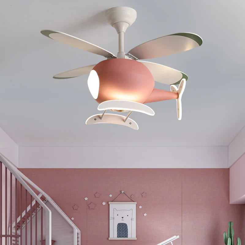 Afralia™ Modern Ceiling Fan Lights for Children's Bedroom Dining Room LED Indoor Lighting