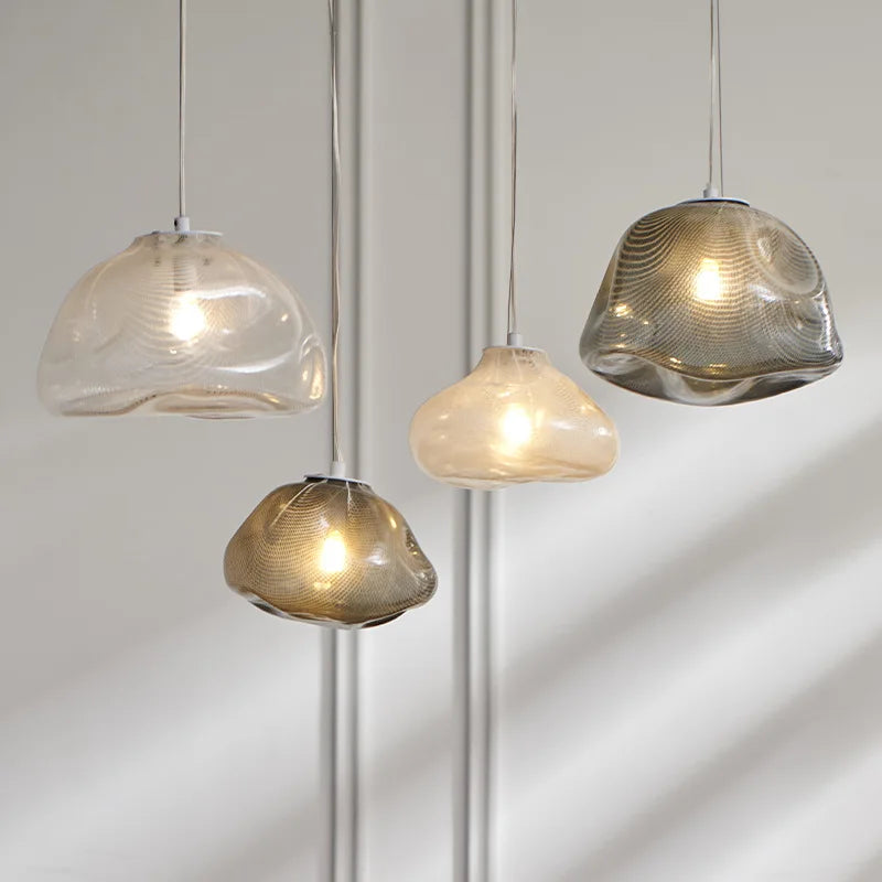 Afralia™ Glass LED Pendant Light: Modern Nordic Design for Living Room, Staircase & Restaurant