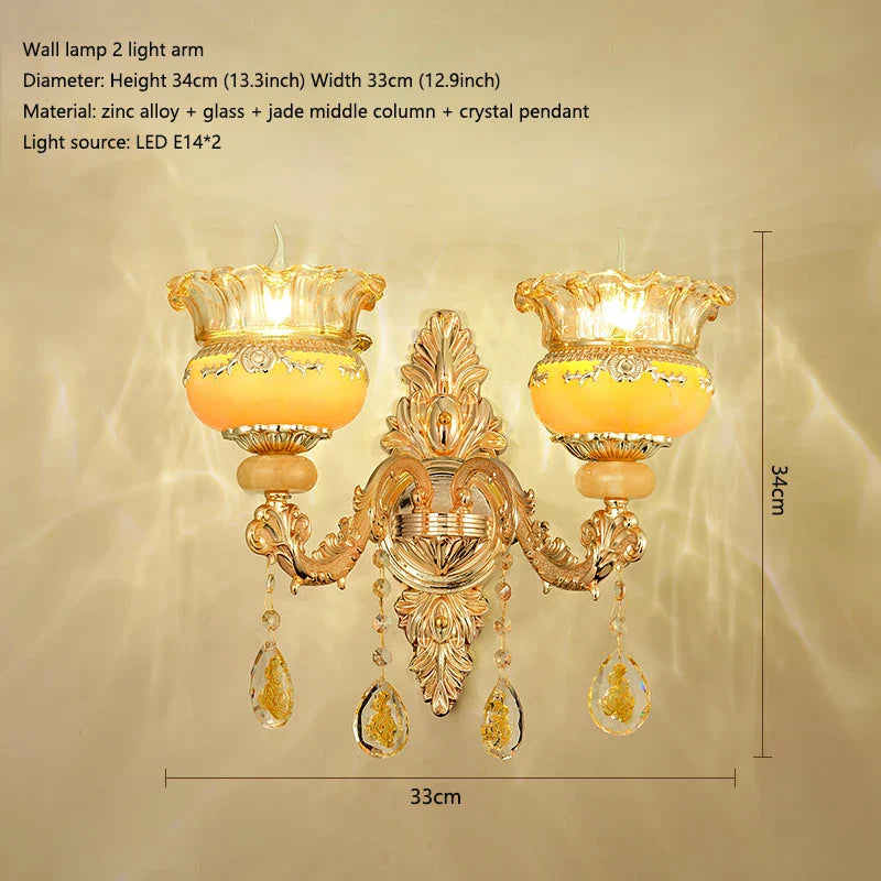 Afralia™ Luxury Jade Crystal Chandelier for Elegant Living Spaces