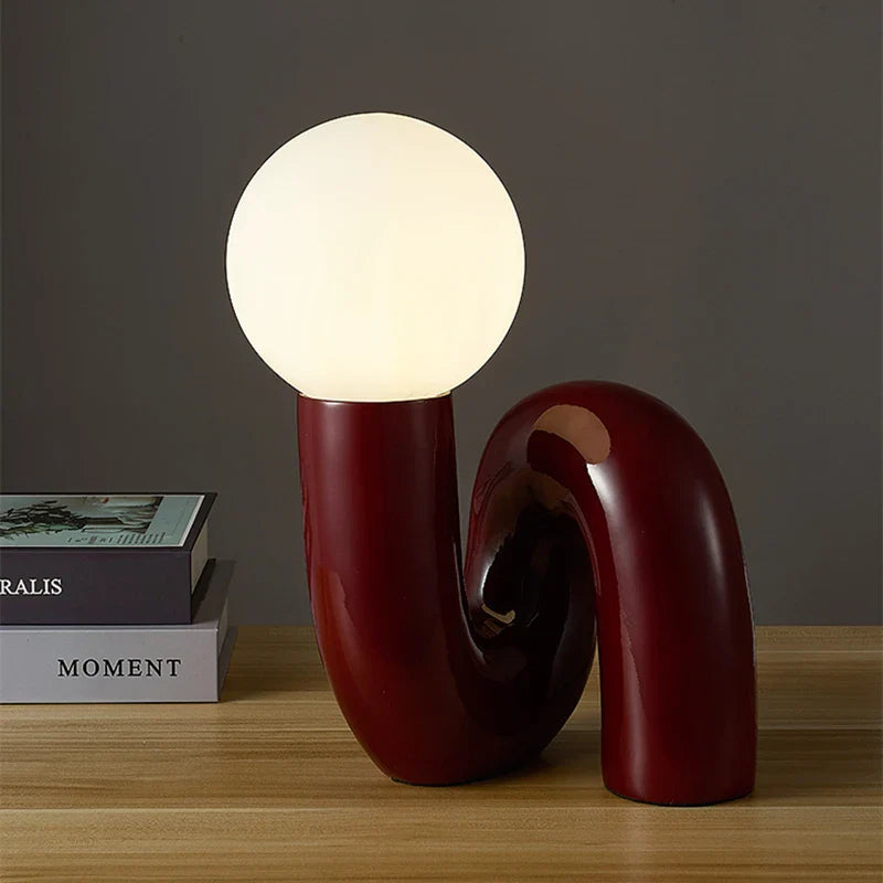 Afralia™ Red Resin LED Table Lamp for Modern Nordic Interior with G9 Bulb
