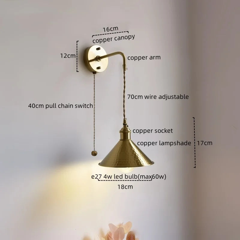 Afralia™ Copper LED Wall Light for Modern Spaces.
