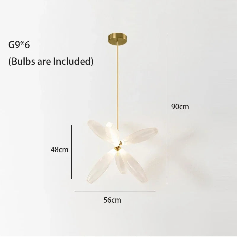 Afralia™ Oval Glass LED Chandelier for Staircase and Living Room