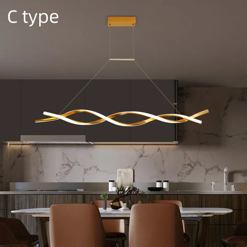 Afralia™ Minimalist LED Pendant Light: Modern Nordic Style, Remote Dimming, for Kitchen Island, Dining Room