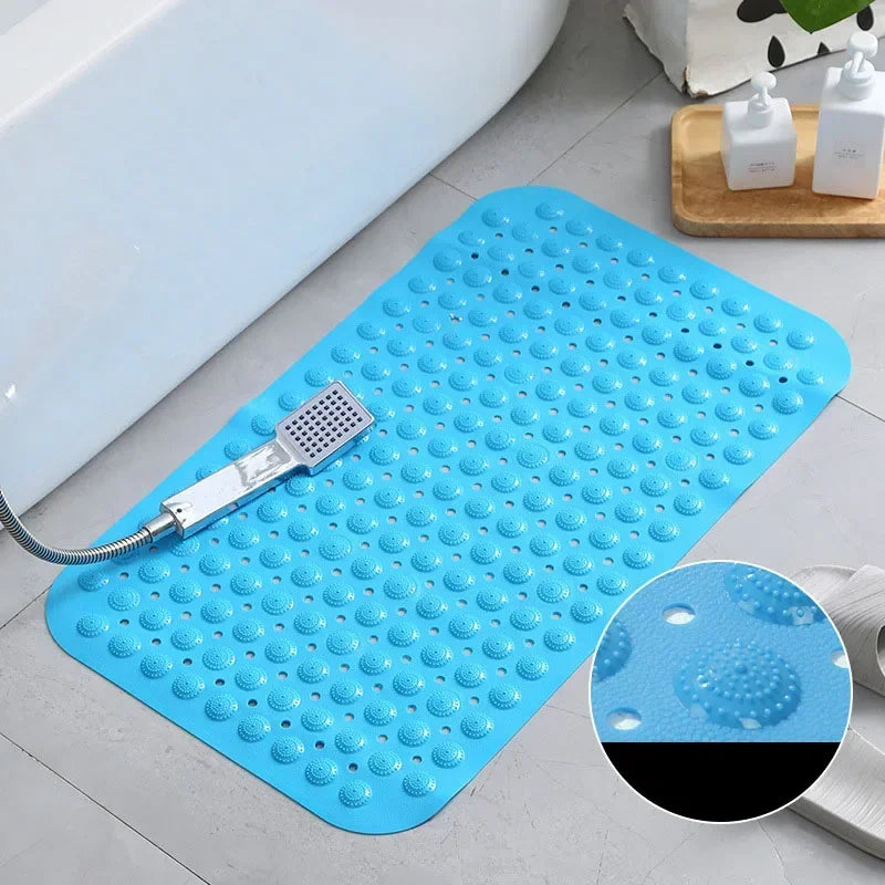 Afralia™ Non-Slip Bathtub Mat with Drain Hole and Suction Cups