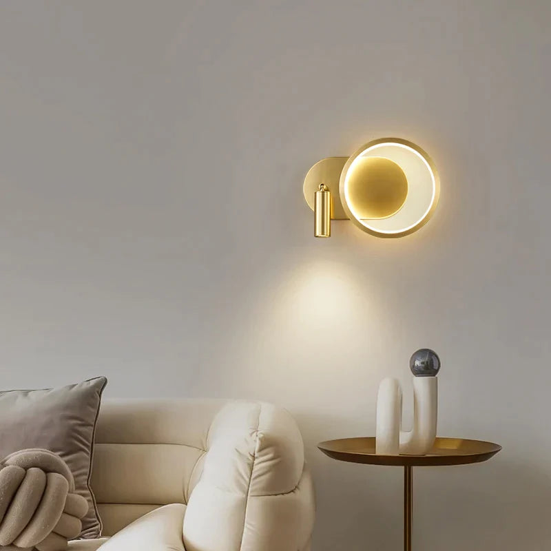 Afralia™ Modern Luxury LED Wall Light for Hotel Living Room & Bedside