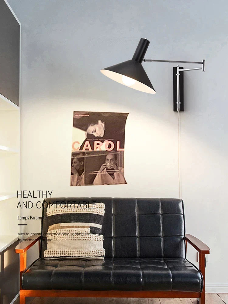 Afralia™ Rocker Foldable LED Wall Light for Bedroom Reading