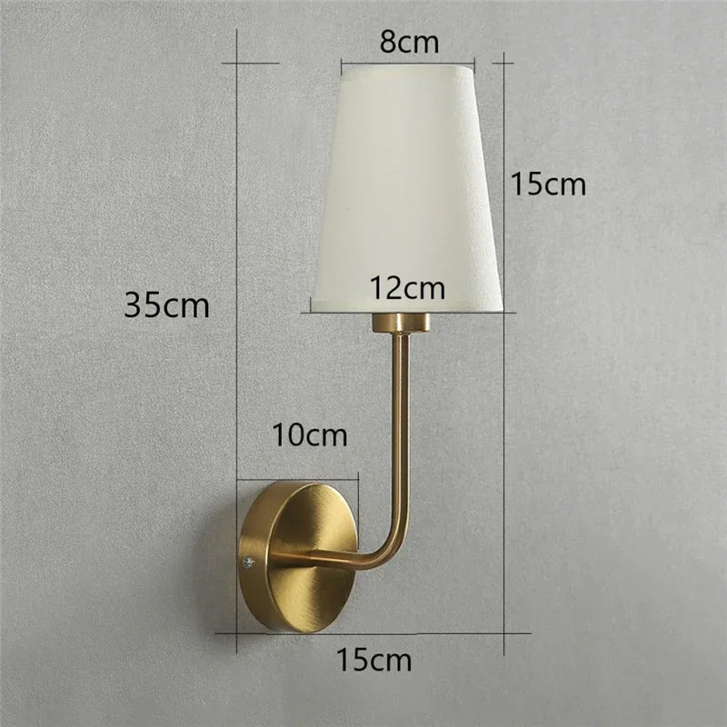 Afralia™ Nordic Minimalism Elbow Wall Lamps with Linen Lampshade for Modern Home Decor