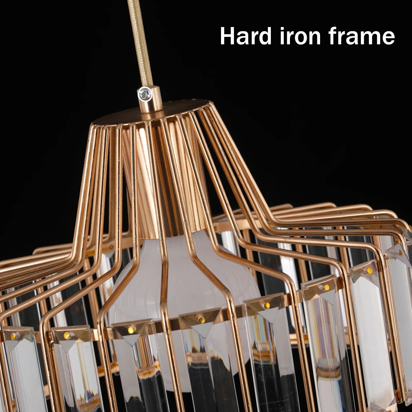 Afralia™ K9 Crystal Pendant Chandelier Modern Living Room Ceiling Lamp LED Hall Decor