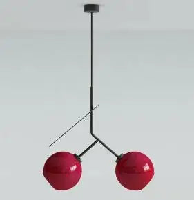 Afralia™ Cherry Glass Pendant Lights: Nordic Red/White Lamp for Home Decor & Lighting