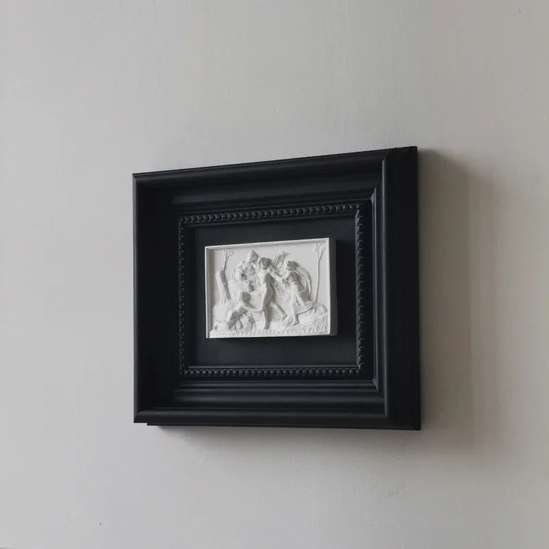 Afralia™ Abstract Figure Relief Sculpture Decorative Painting Wall Decoration