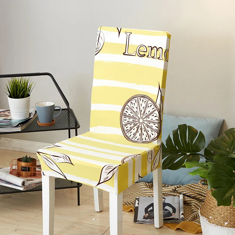 Svetanya Stretch Print Chair Cover by Afralia™ – Elastic Seat Slipcover