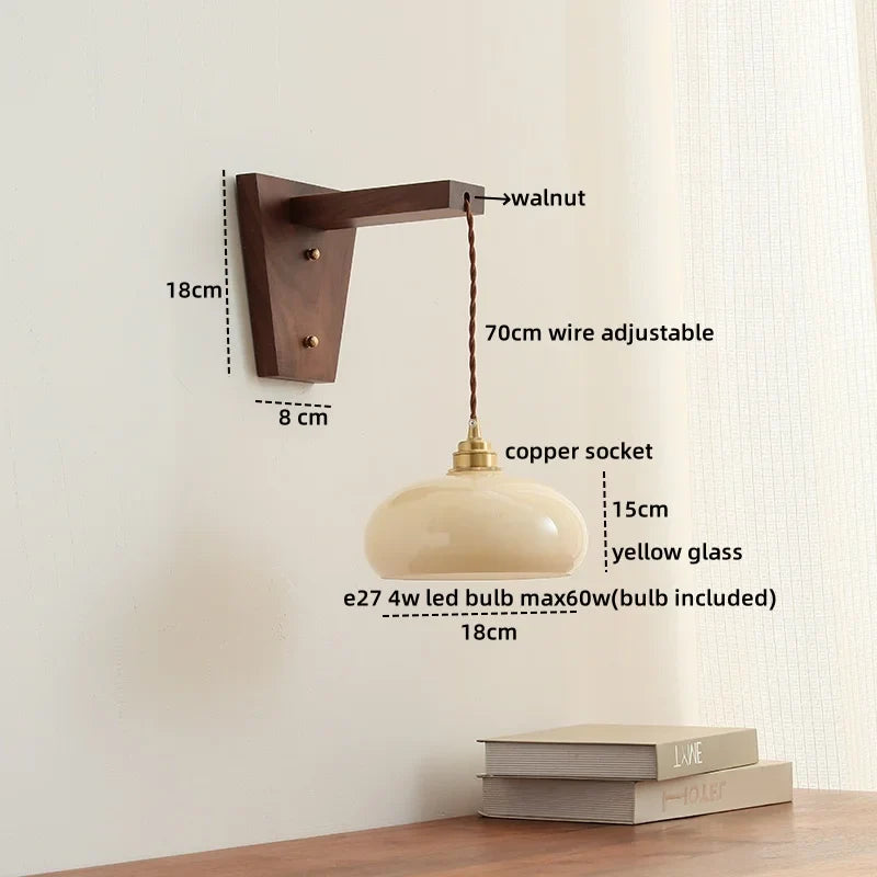 Afralia™ LED Glass Sconce Wall Lamp Nordic Stair Light Fixtures