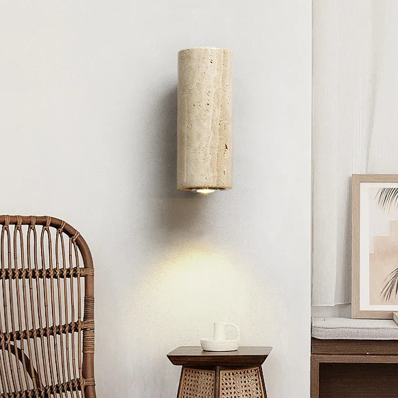 Afralia™ Yellow Stone LED Wall Sconce for Home Decor Lighting