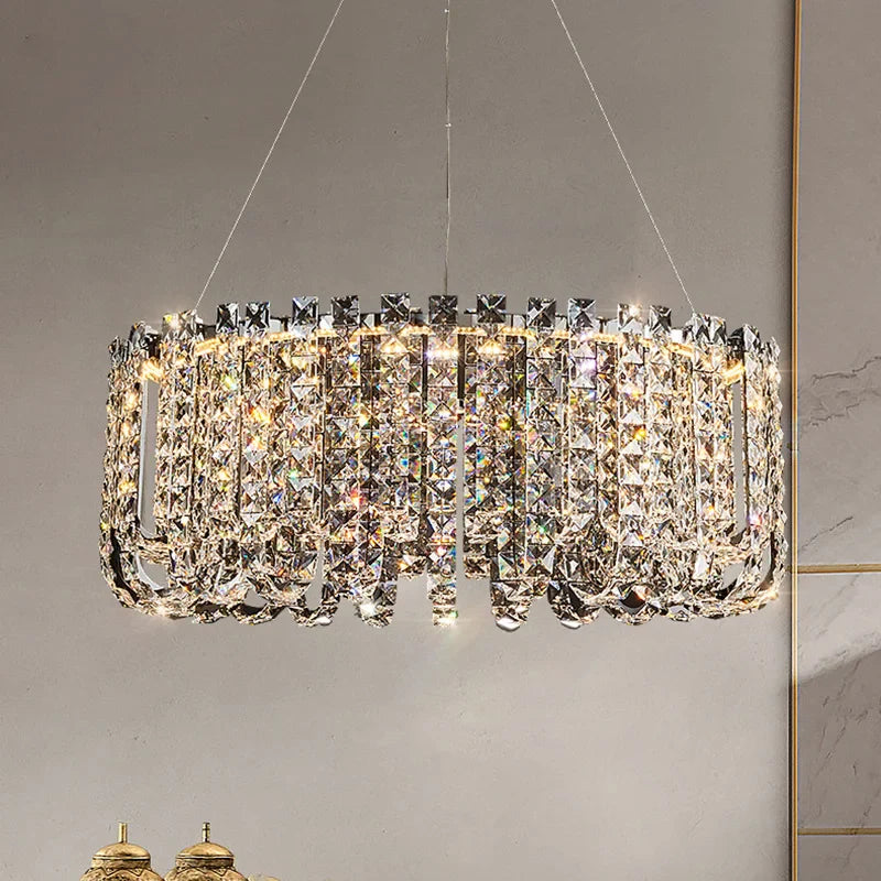Afralia™ Crystal Pendant Ceiling Lamp LED Luxury Hanging Light
