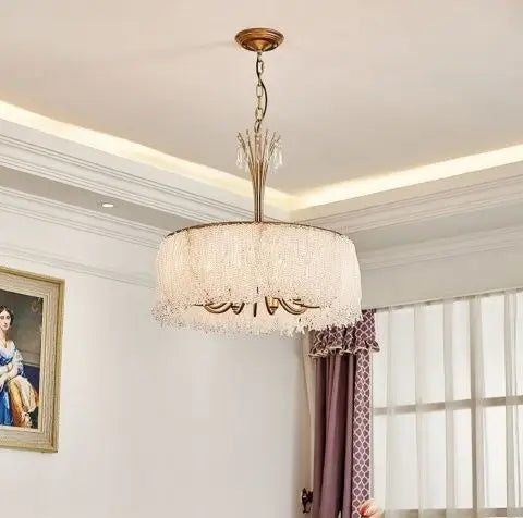 Afralia™ Crystal Chandelier: Modern Clear Glass Pendant Lamp for Villa Hall and Bedroom
